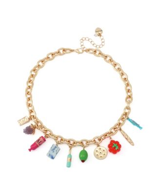Multi-Colored Girl Dinner Charcuterie Charm Necklace