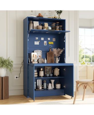 Pantry Buffet with Hutch and Workstation