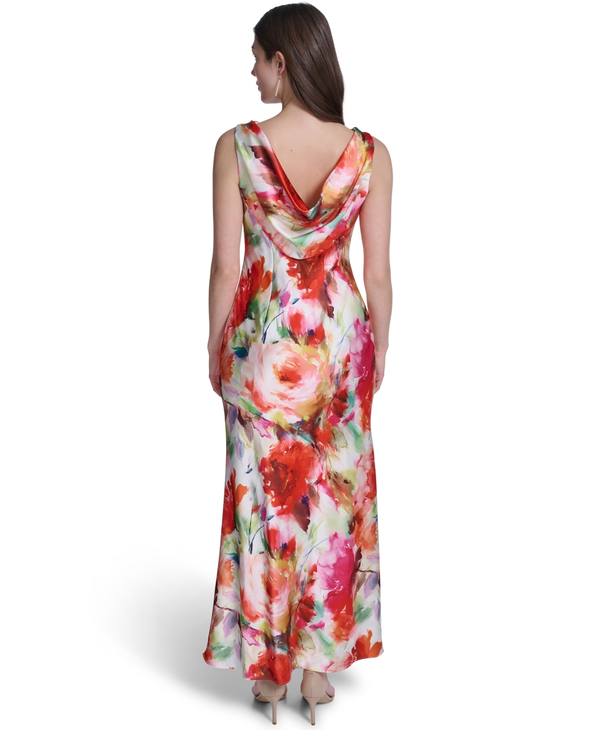 Eliza J Women's Sleeveless Drape Cowl Neck Gown