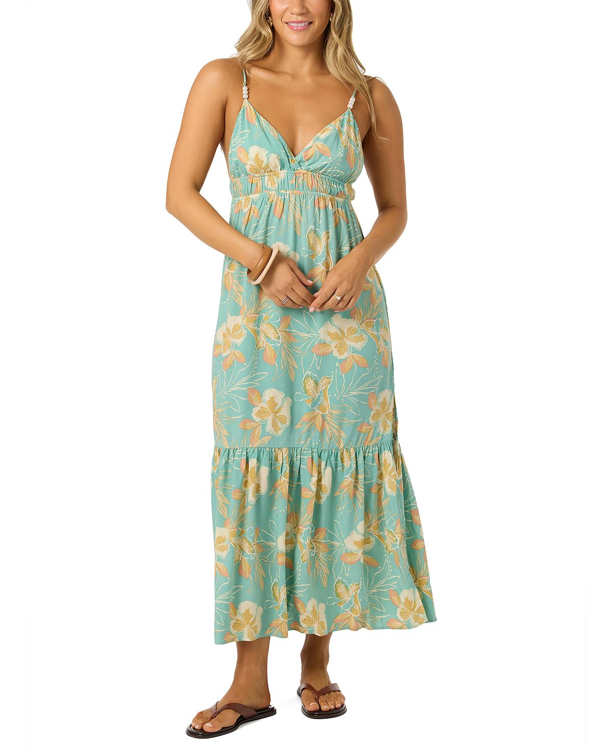 O'Neill Women's Viscose Julez Tiki Printed Midi Dress view 1 — MAYCSS fashion products