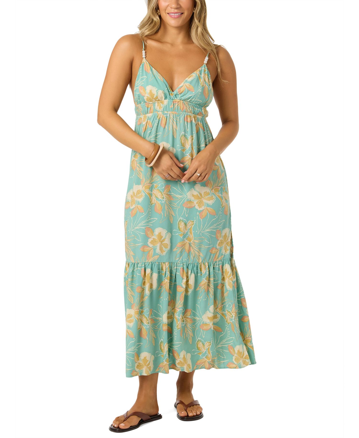 Women's Viscose Julez Tiki Printed Midi Dress