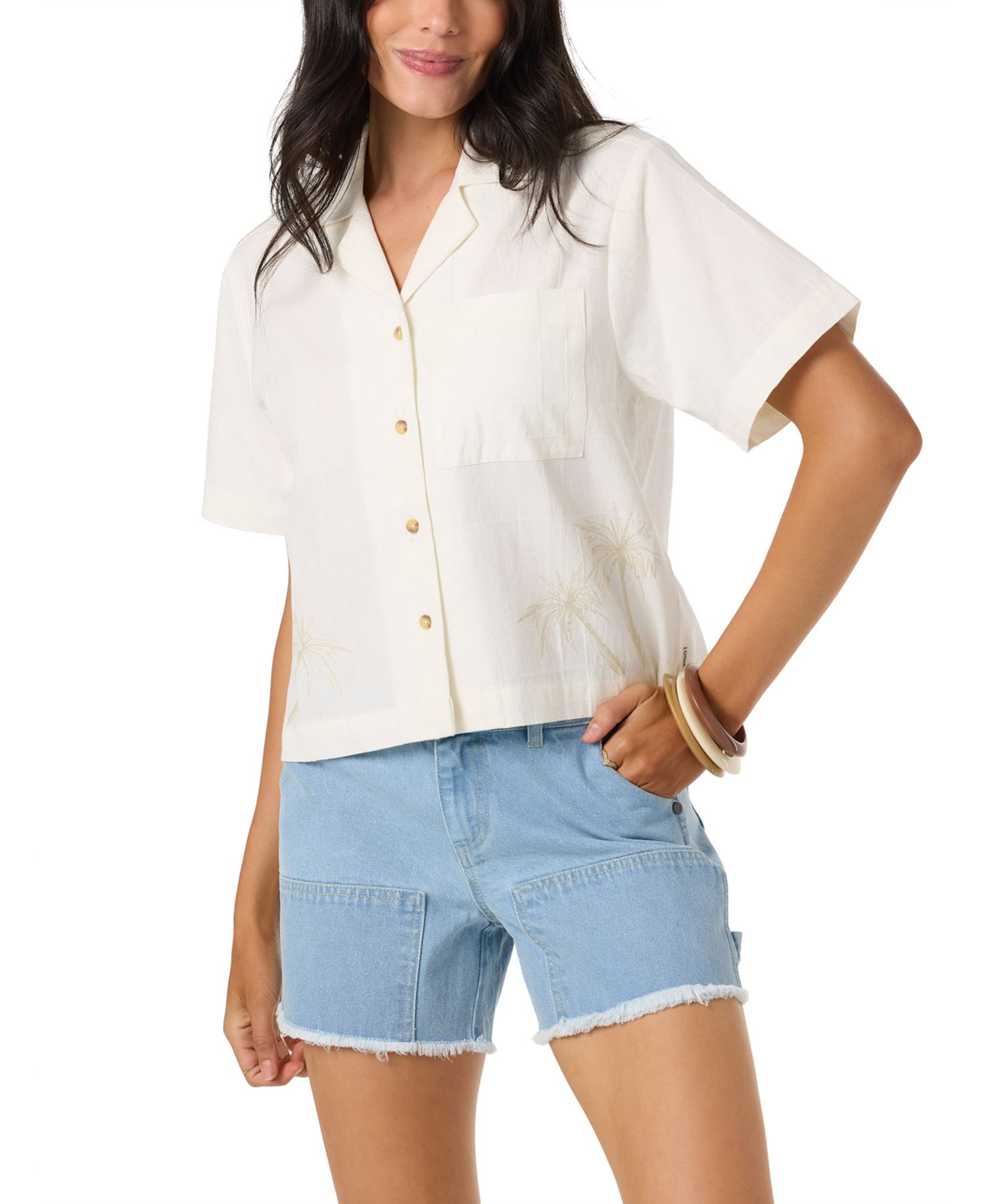 Women's Cotton Channing Palma Short-Sleeve Shirt