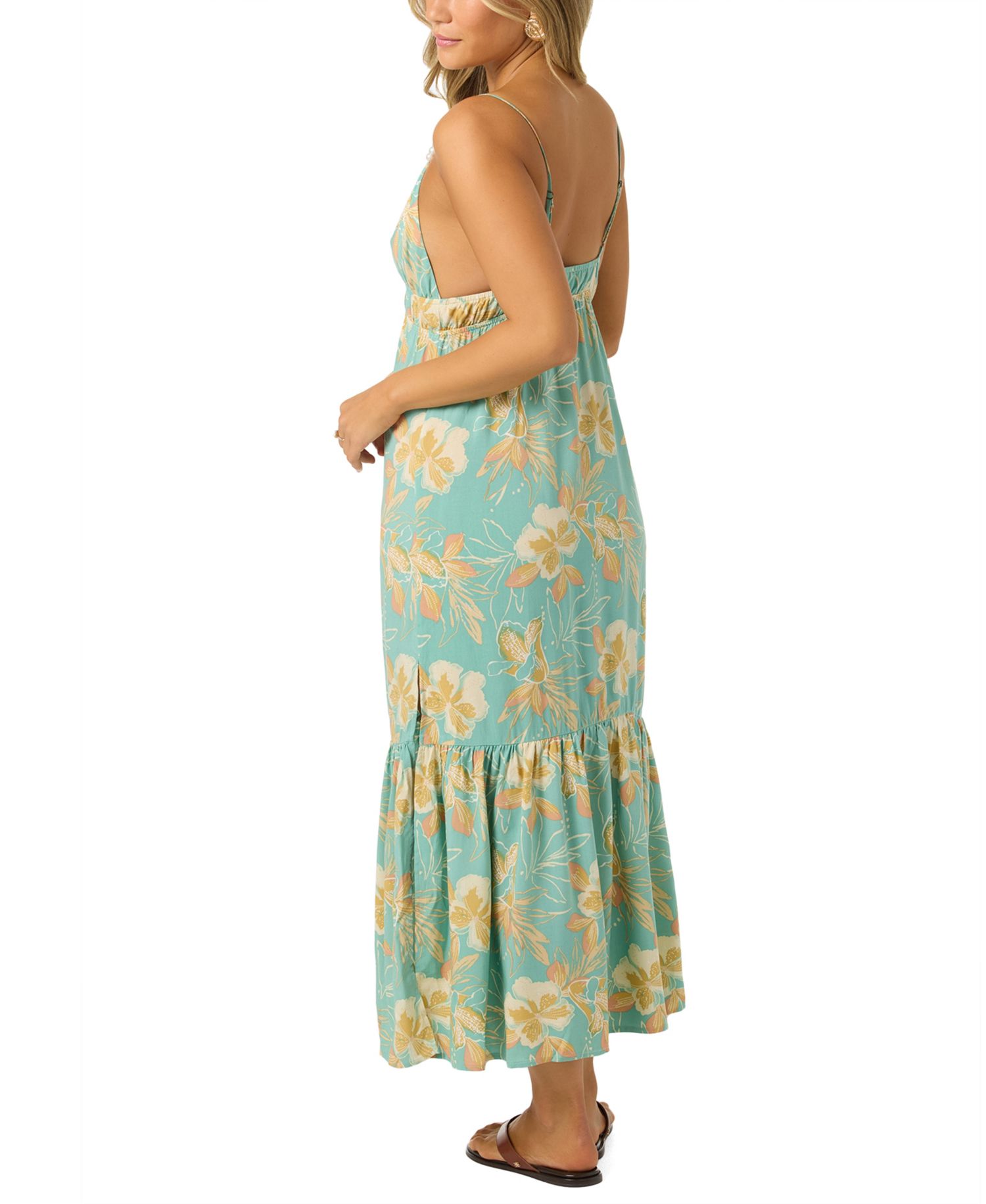 Women's Viscose Julez Tiki Printed Midi Dress