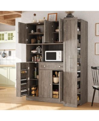 Freestanding Buffet Hutch Storage Cabinet