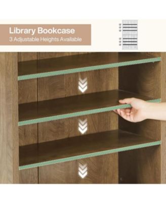 71" Tall Bookshelves and Bookcases with Adjustable Shelves, 8-Tier Large Open Library Bookcase, FreeStanding Display Storage Shelves