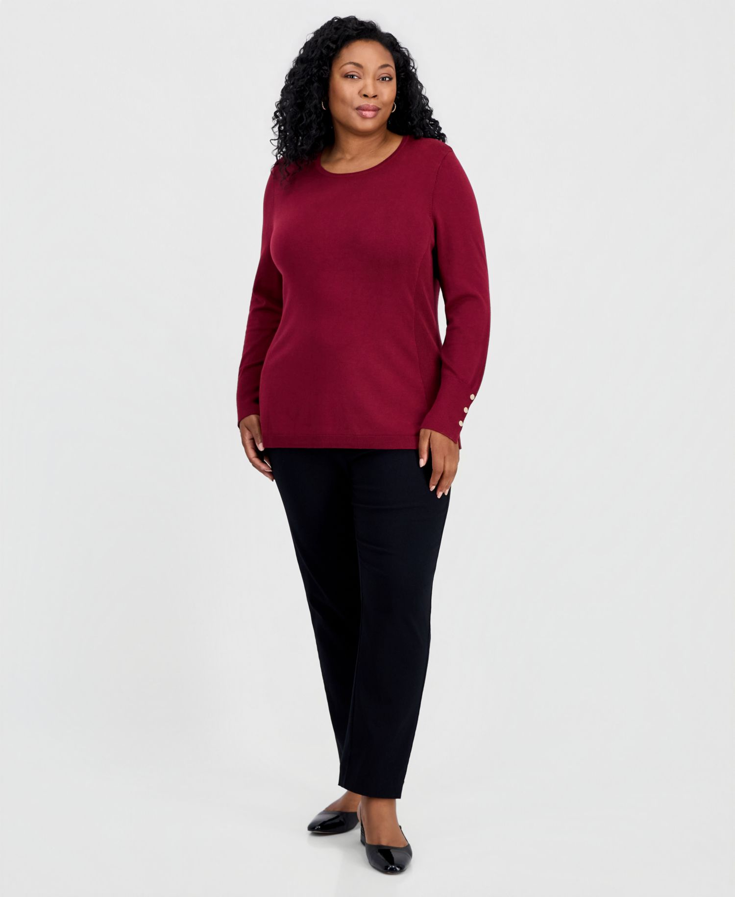 Petite Rivet-Detail Sweater