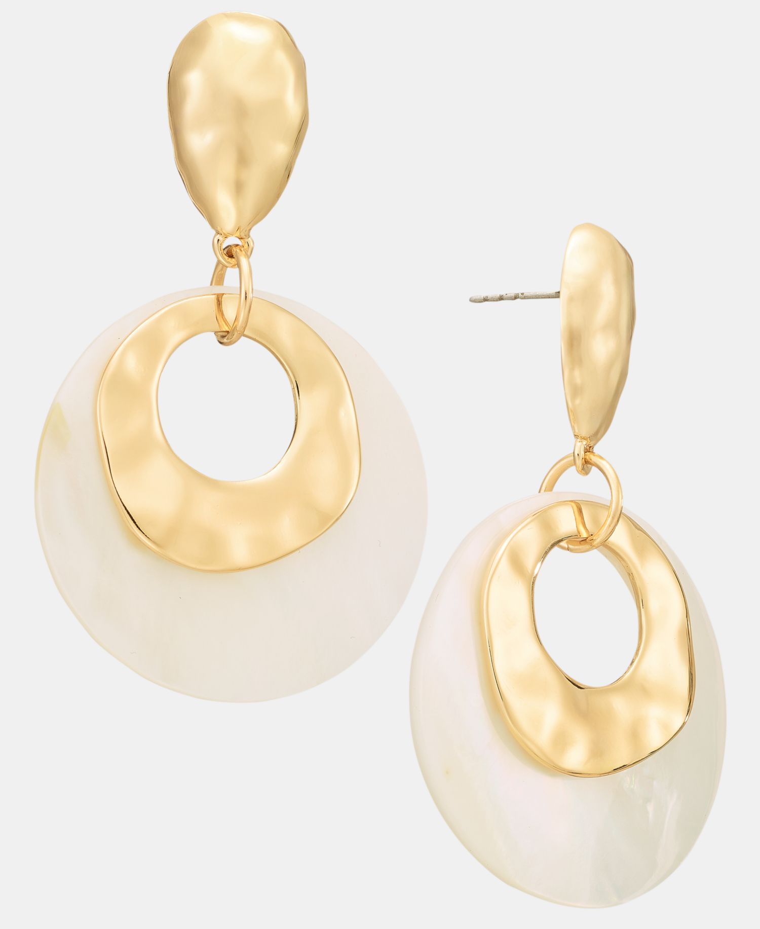 Double Circle Drop Earrings