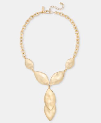 Sculptural Lariat Necklace, 16" + 3" extender