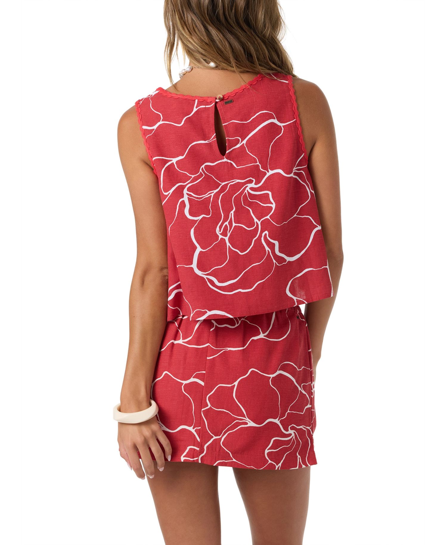 Women's Athena Sleeveless Crewneck Floral Top