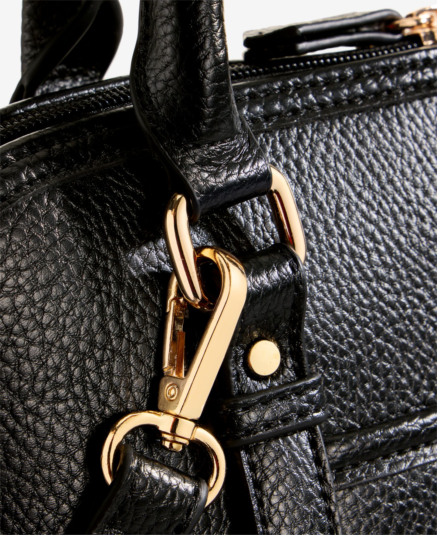 Женская сумка Giani Bernini Pebble Detailed Dome Satchel, цвет: Чёрный — фото 7