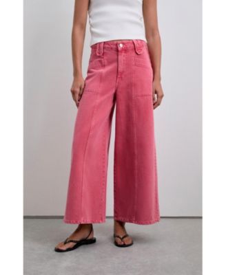 Women's Culotte Washed Denim Pant