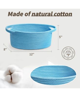Woven Basket Gift Storage Rope Handles