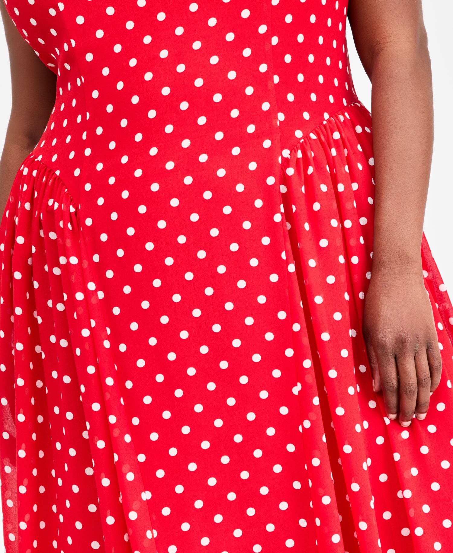 Plus Size Drop-Waist Midi Dress