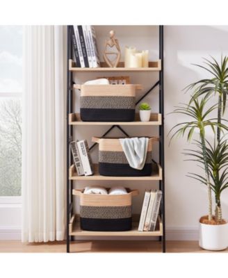 3PC Woven Cotton Rope Storage Baskets Bathroom Toys Towel Organizer Gift Basket