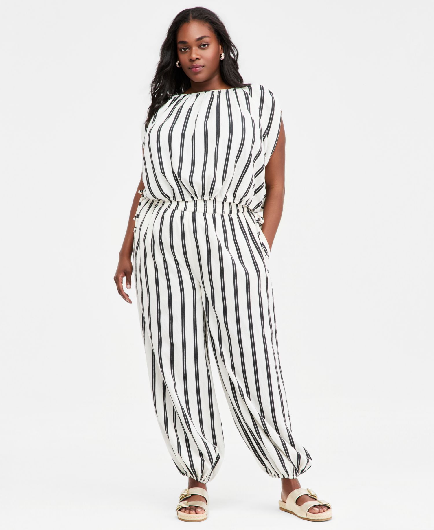Trendy Plus Size Emma Sleeveless Side-Tie Top
