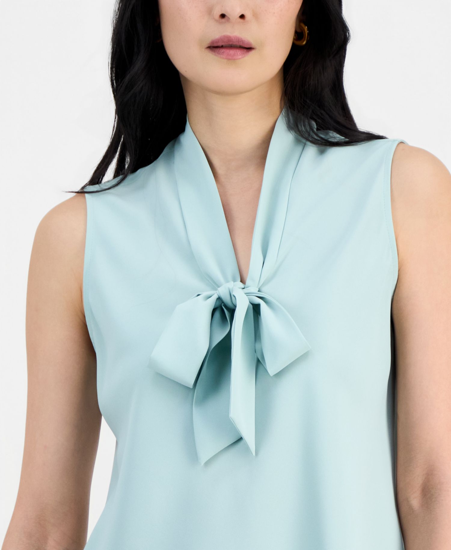 Women's Sleeveless Tie-Neck Top