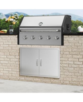 36W 24H Double BBQ Access Door for BBQ Island Grilling