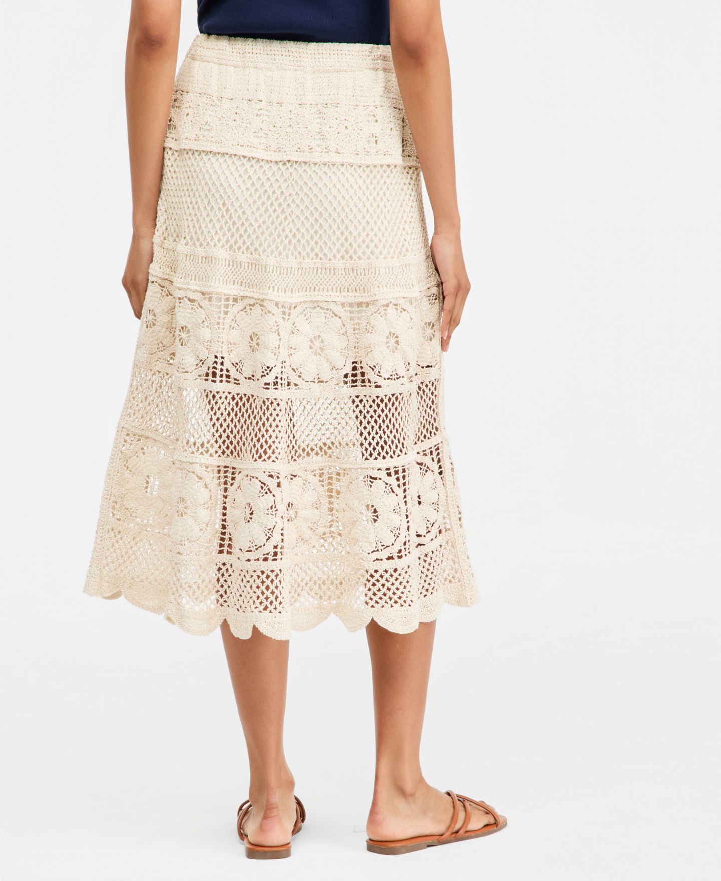 Женская юбка On 34th Crochet Midi, цвет: Слоновая кость — фото 2