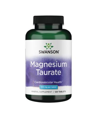 Magnesium Taurate  Mineral Supplement Natural Magnesium and Taurine Formula (120 Tablets, 100mg Each)