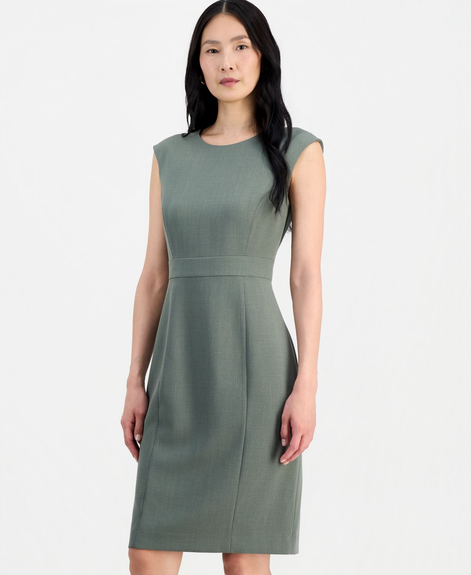 Petite Extended Cap Sleeve Sheath Dress