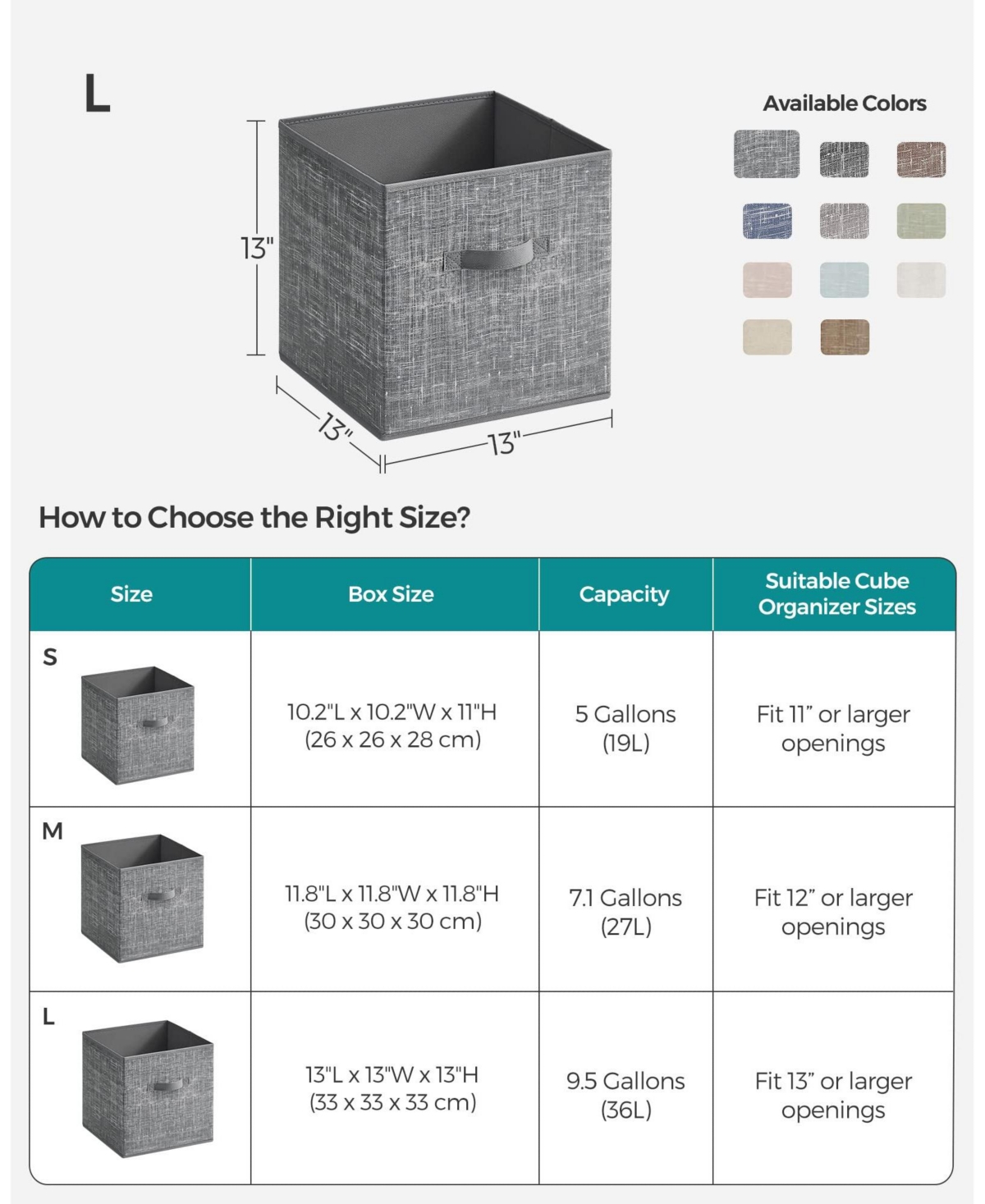 Gnuadz 6Pieces Storage Cubes Fabric Bins Closet Organizers Foldable