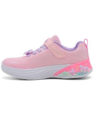 Little Girls' S-Lights: Butterfly Bliss Light-Up Fastening Strap Casual Sneakers from Finish Line