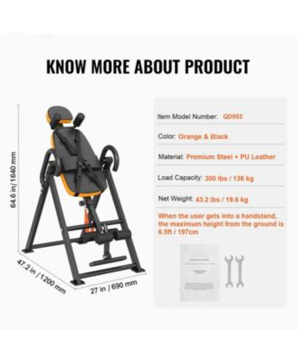 300 lbs Inversion Table Back Stretcher with Adjustable Protective Belt