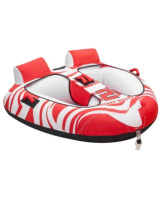2-Rider Towable Tube for Boating 340 lbs Dual Cockpit Design