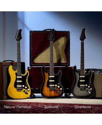 Beginner Electric Guitar Kit w/ Headphone Amp, Padded Gig-Bag, Headphones