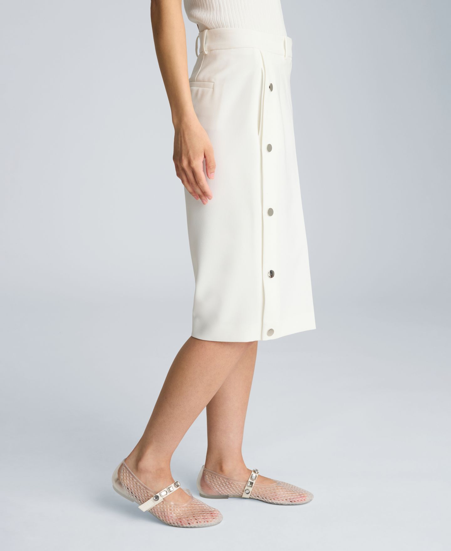 Женские шорты Kenneth Cole High-Rise Side Snap, цвет: Чистый белый — фото 9