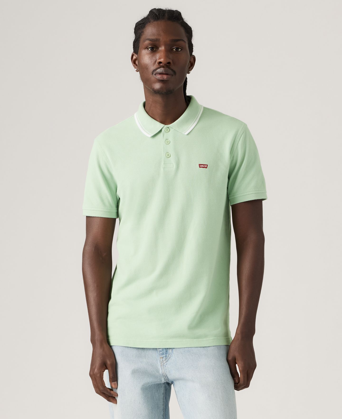 Мужское поло Levi's Housemark Short-Sleeve Polo Shirt, цвет: Зелёный — фото 1
