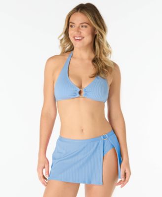 Michael Kors Women's Logo Ring Halter Bikini Top