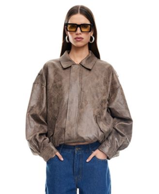 Women's Kenny Oxford Collared Bomber Jacket