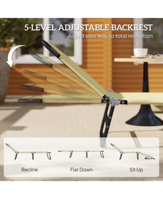 Foldable Reclining Pool and Beach Chair, Oxford,