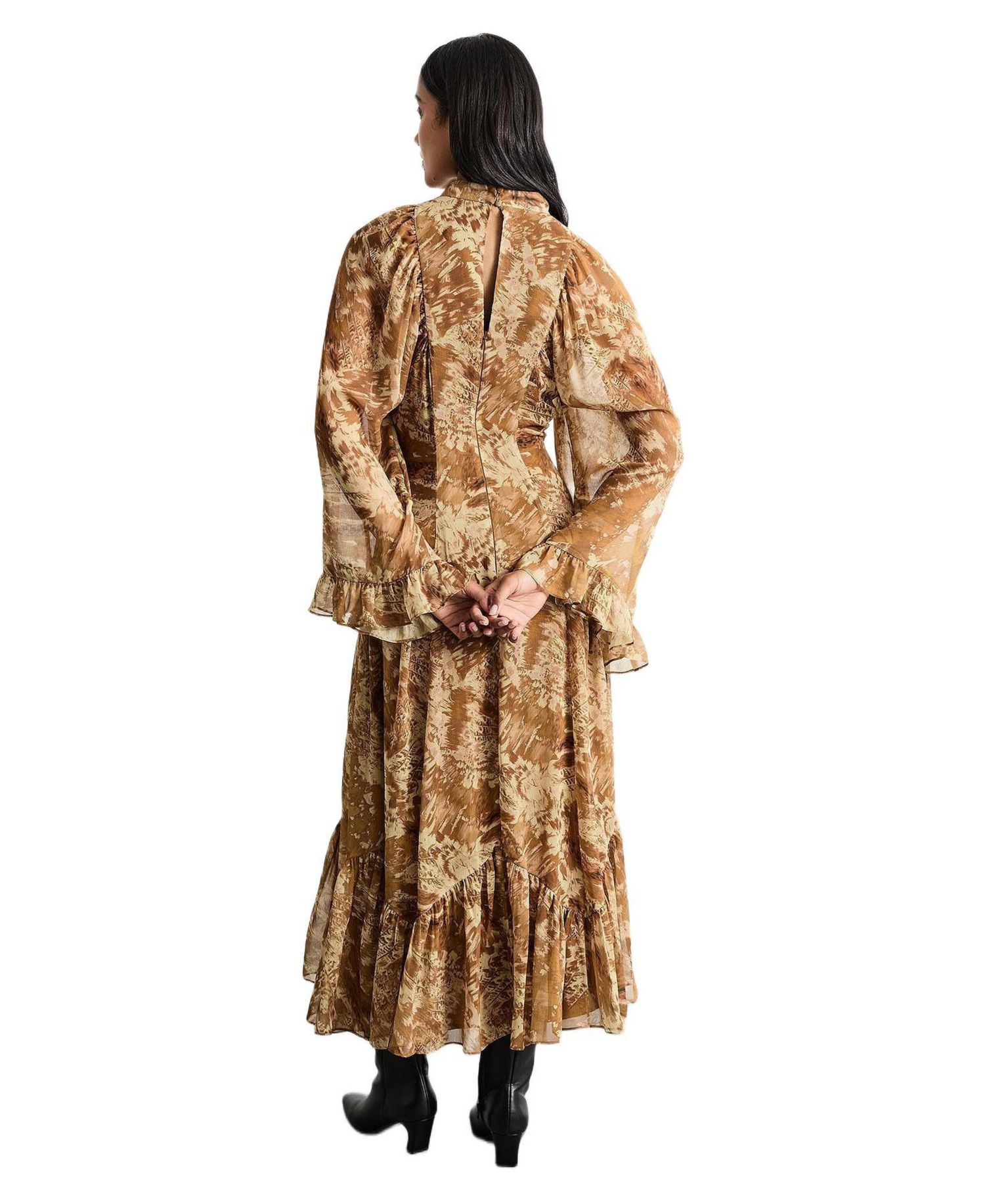 Women's Romantic Chiffon Sleeve Midaxi Dress