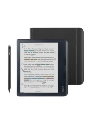 Libra Colour eReader with Notebook SleepCover Case and Stylus Bundle