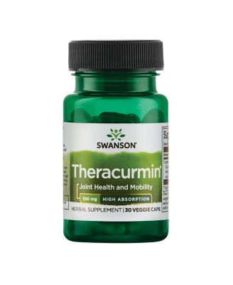 Theracurmin Herbal Supplement for Joint Health and Mobility Formulated for High Absorption 30 Capsules, 100 mg Each