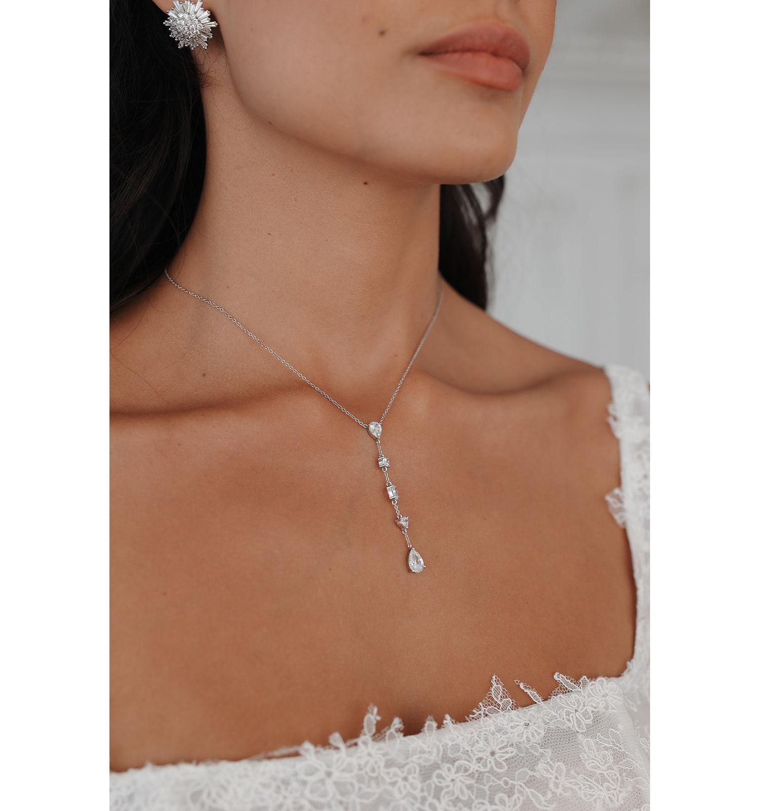 Lunar Crystal Drop Pendant