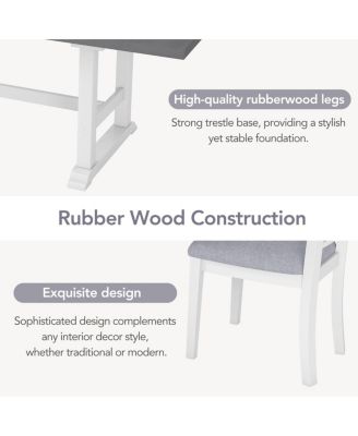 Extendable 6-Piece Dining Set with Bench