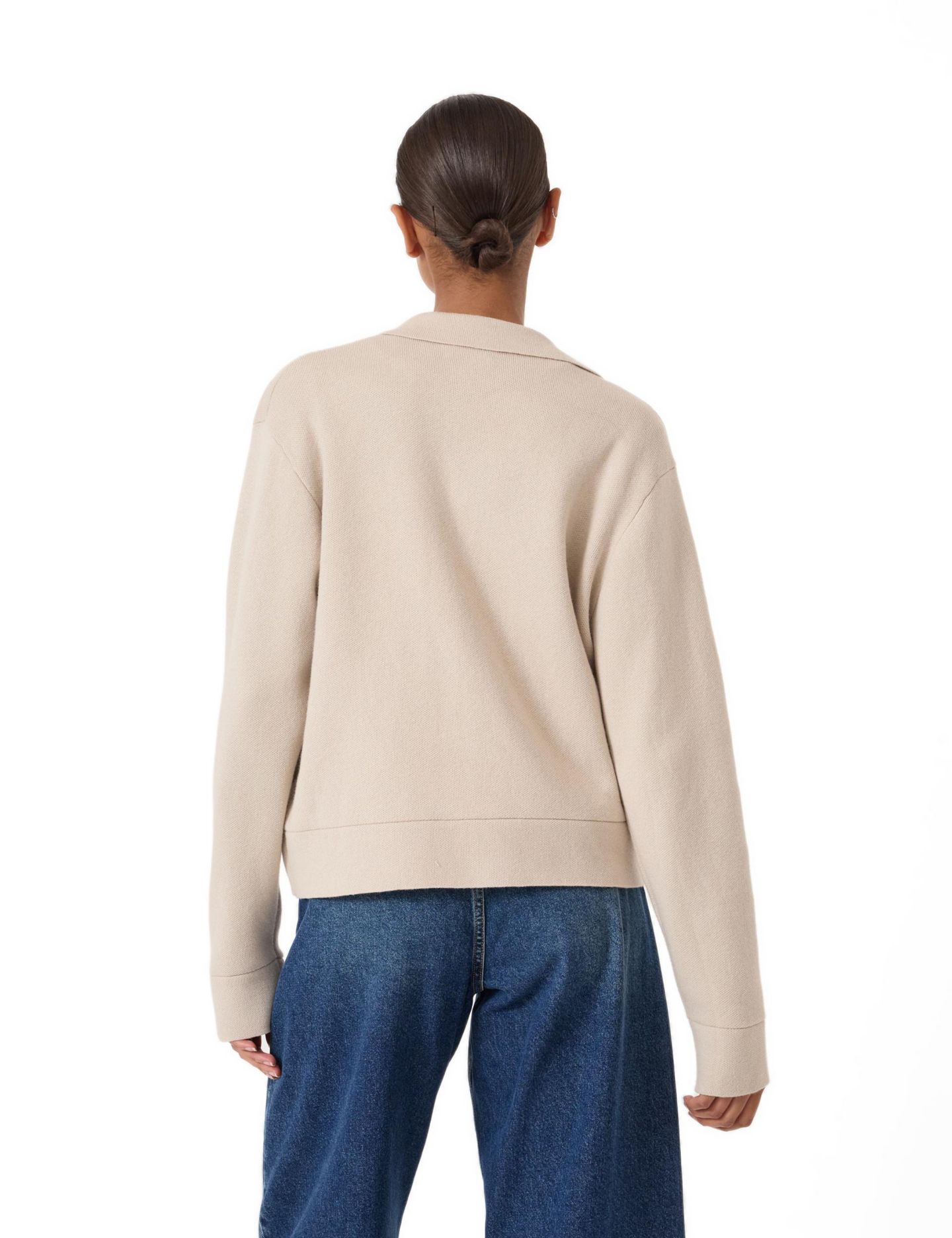 Женская куртка Hush Knitted Zip Front, цвет: Каменный белый — фото 3