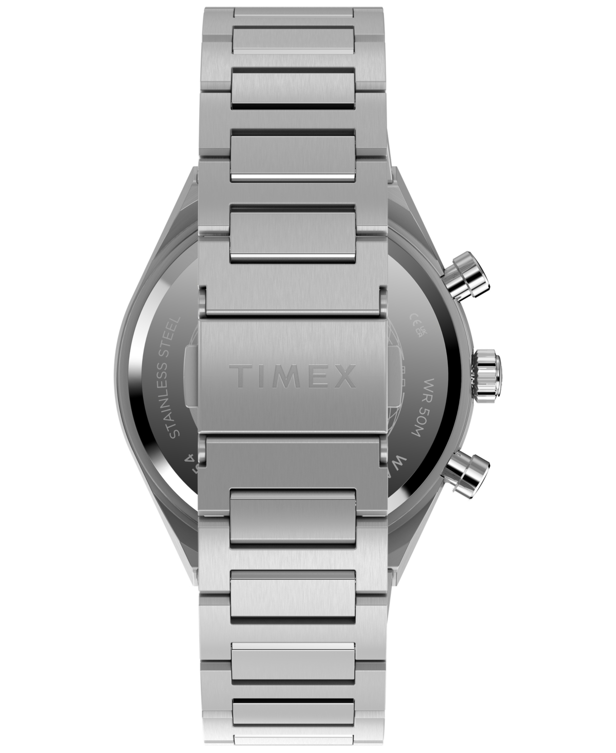 Timex Men's Quartz Chronograph Silver-Tone Stainless Steel Watch 40mm