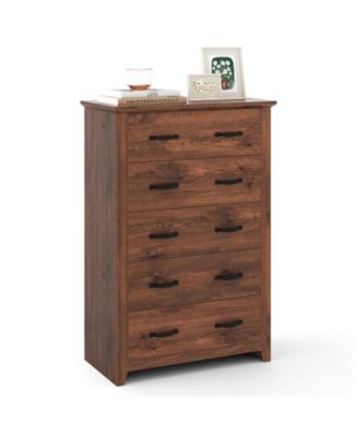 Tall 5-Drawer Storage Dresser for Bedroom and Living Area