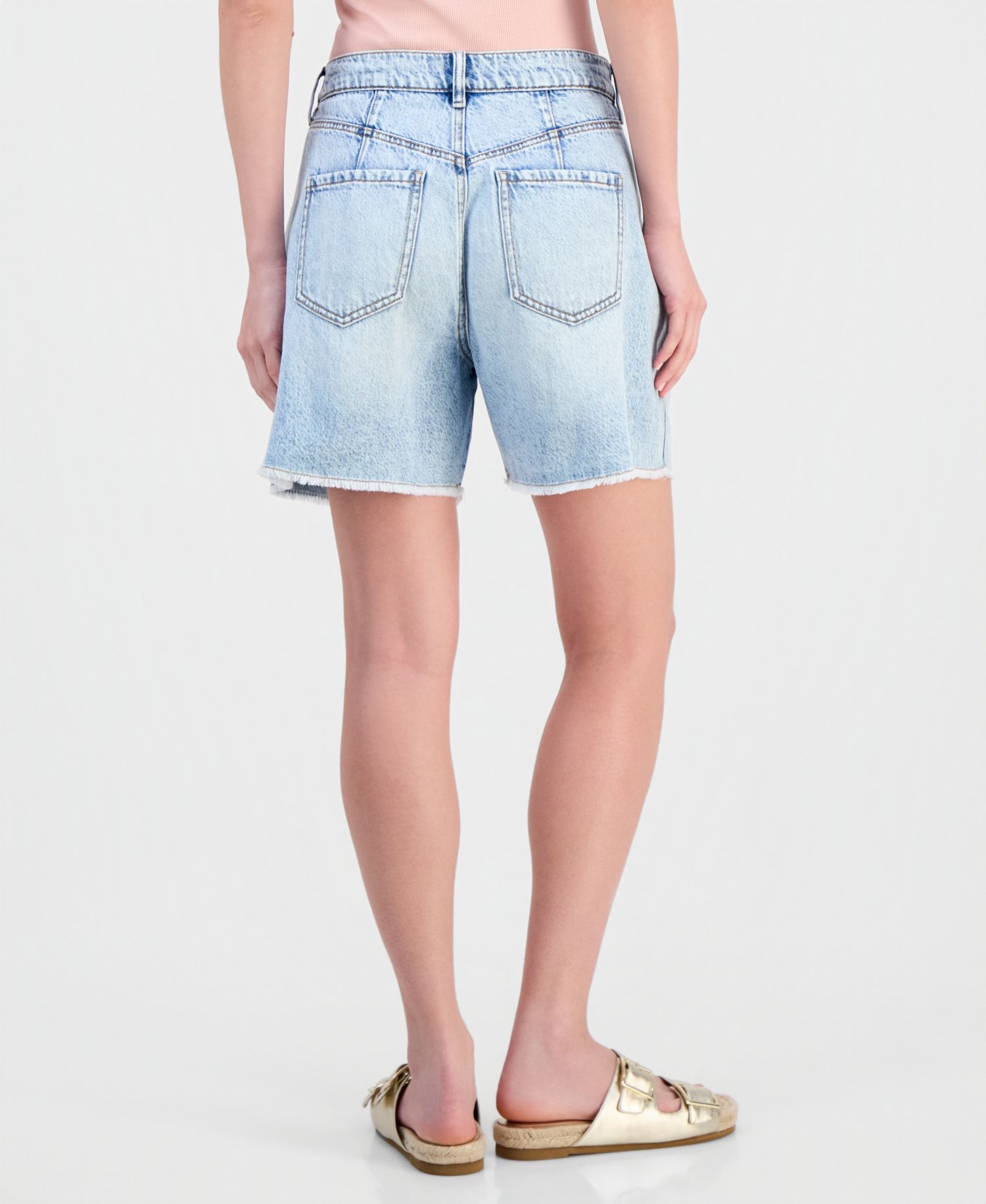 Women's Pleated Denim Shorts