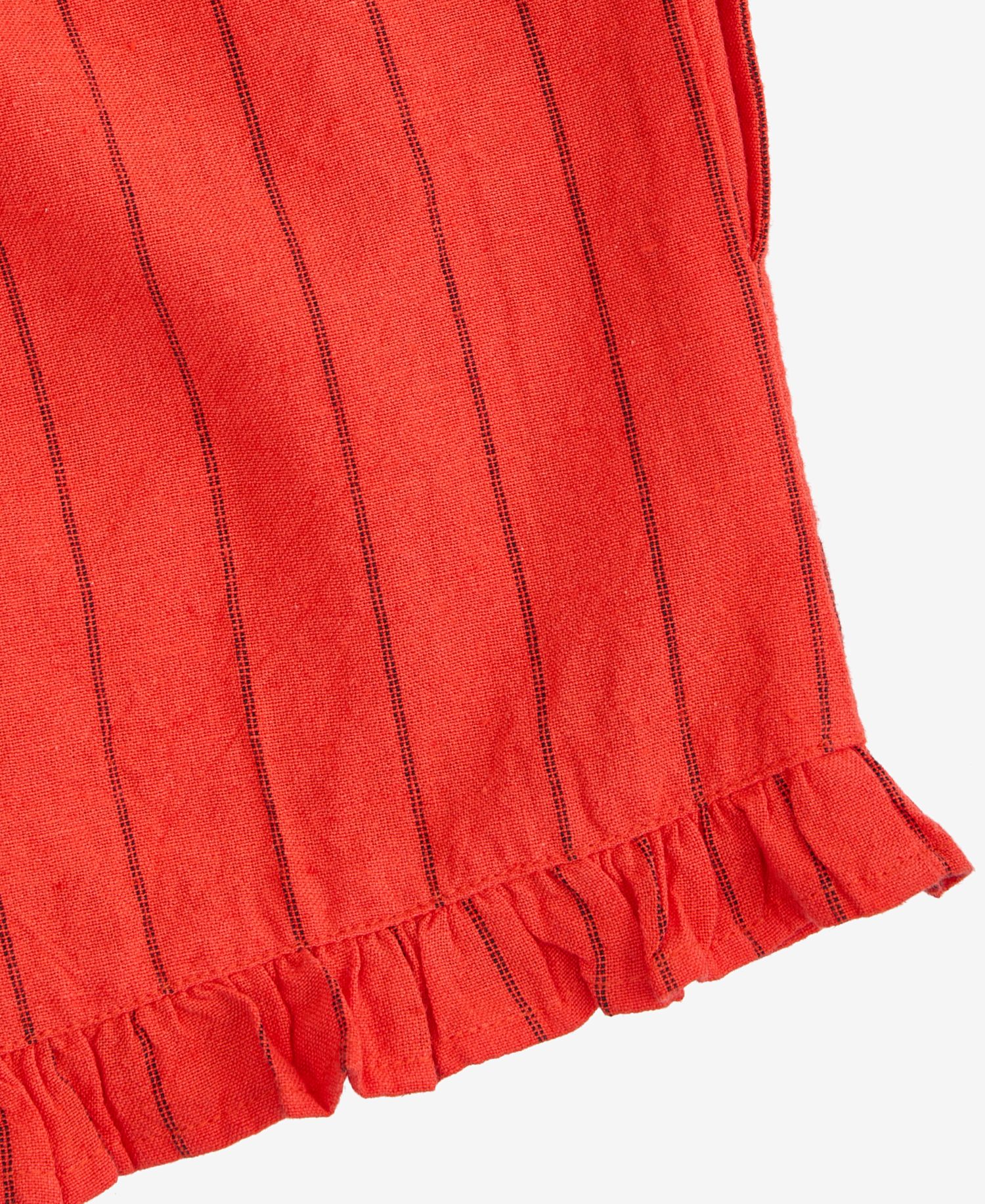 Women's Linen Blend Ruffled-Hem Pull-On Shorts