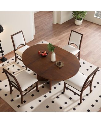 Solid Wood Extendable Dining Set for 4