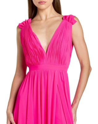 macy's hot pink prom dress Pink Ball Gown Prom Dresses