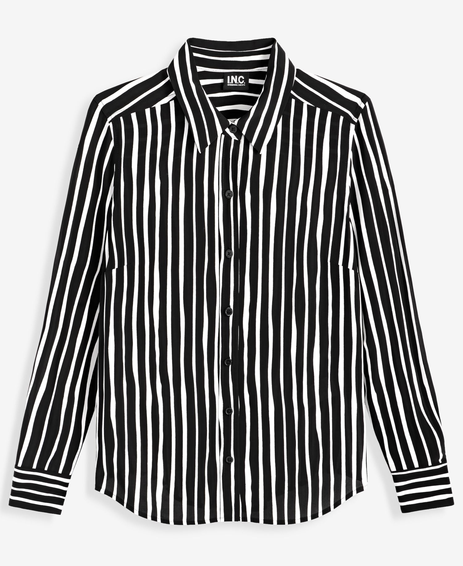Petite Striped Button-Up Shirt