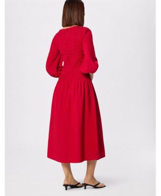 Women's Smocked Bodice Midi Dress