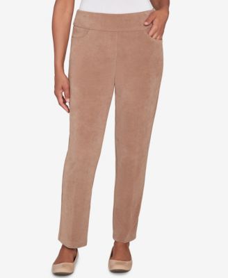 Petite Vienna Allure Fit Pull-On Knit Corduroy Average Length Pants
