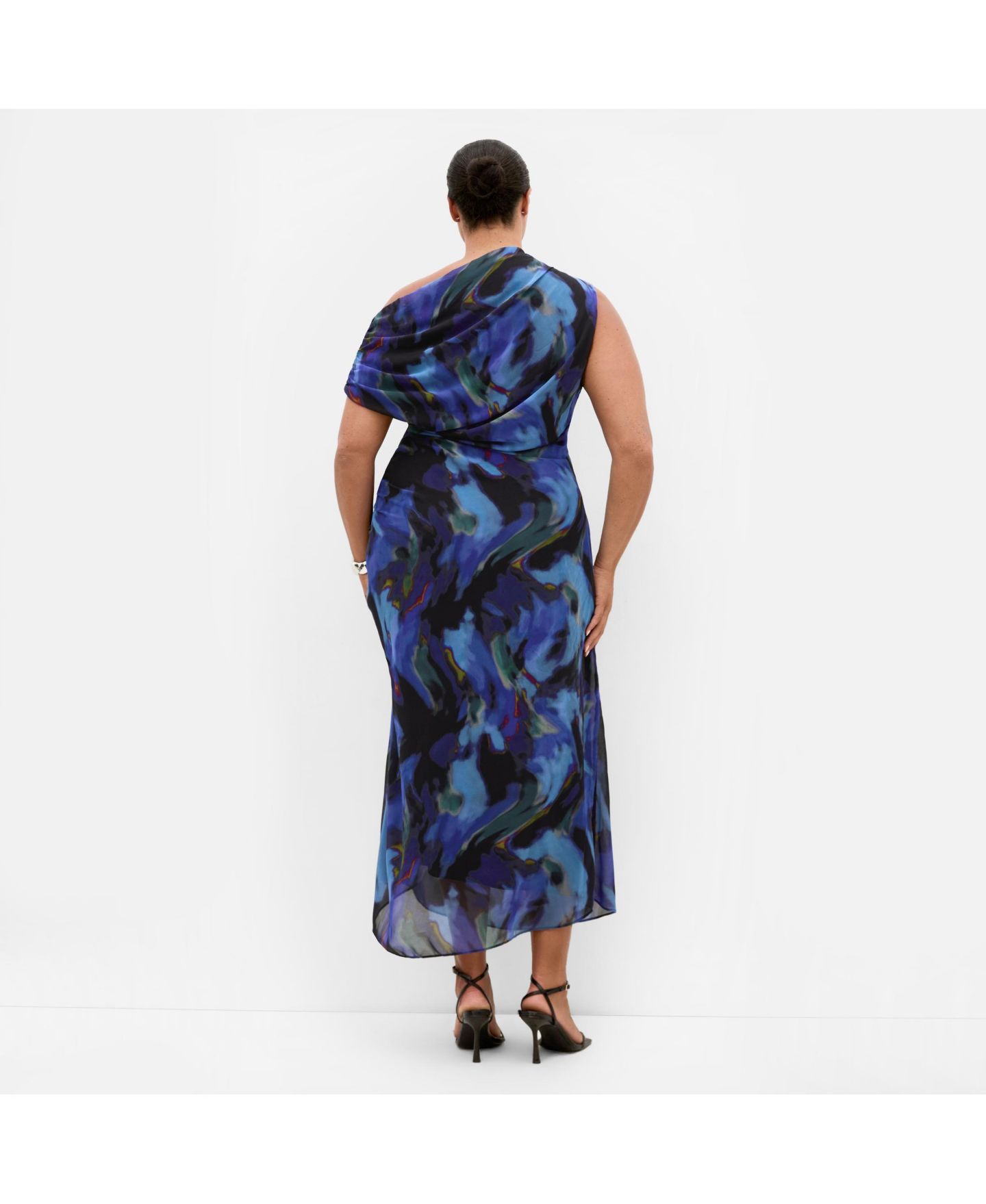 Женское платье CITY CHIC Haze Print Maxi, цвет: Синий мглистый — фото 2